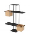 Полка-органайзер с 2 кашпо Umbra Cubist Multi Shelf Black (1013878-427)