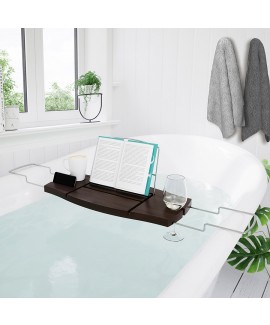 Полка для ванной орех Umbra Aquala Bathtub Caddy Walnut (020390-656)
